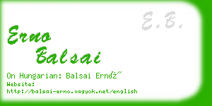erno balsai business card